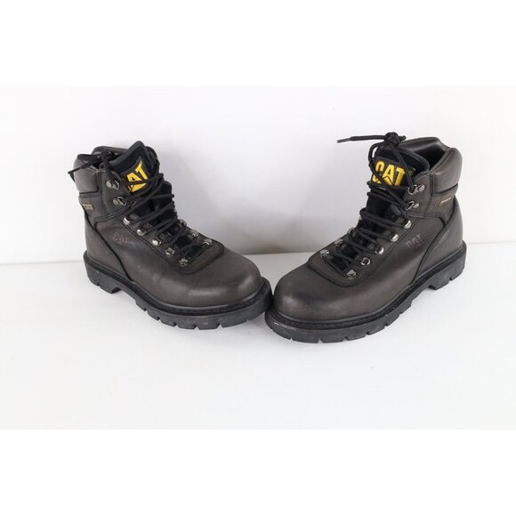 Vtg 90s Cat Caterpillar Men 8M Distressed Goretex Leather Waterproof Work Boots main image 5